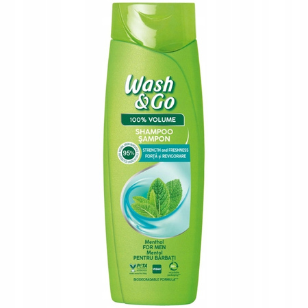 Wash&Go Menthol Shampoo pro pánské vlasy Síla